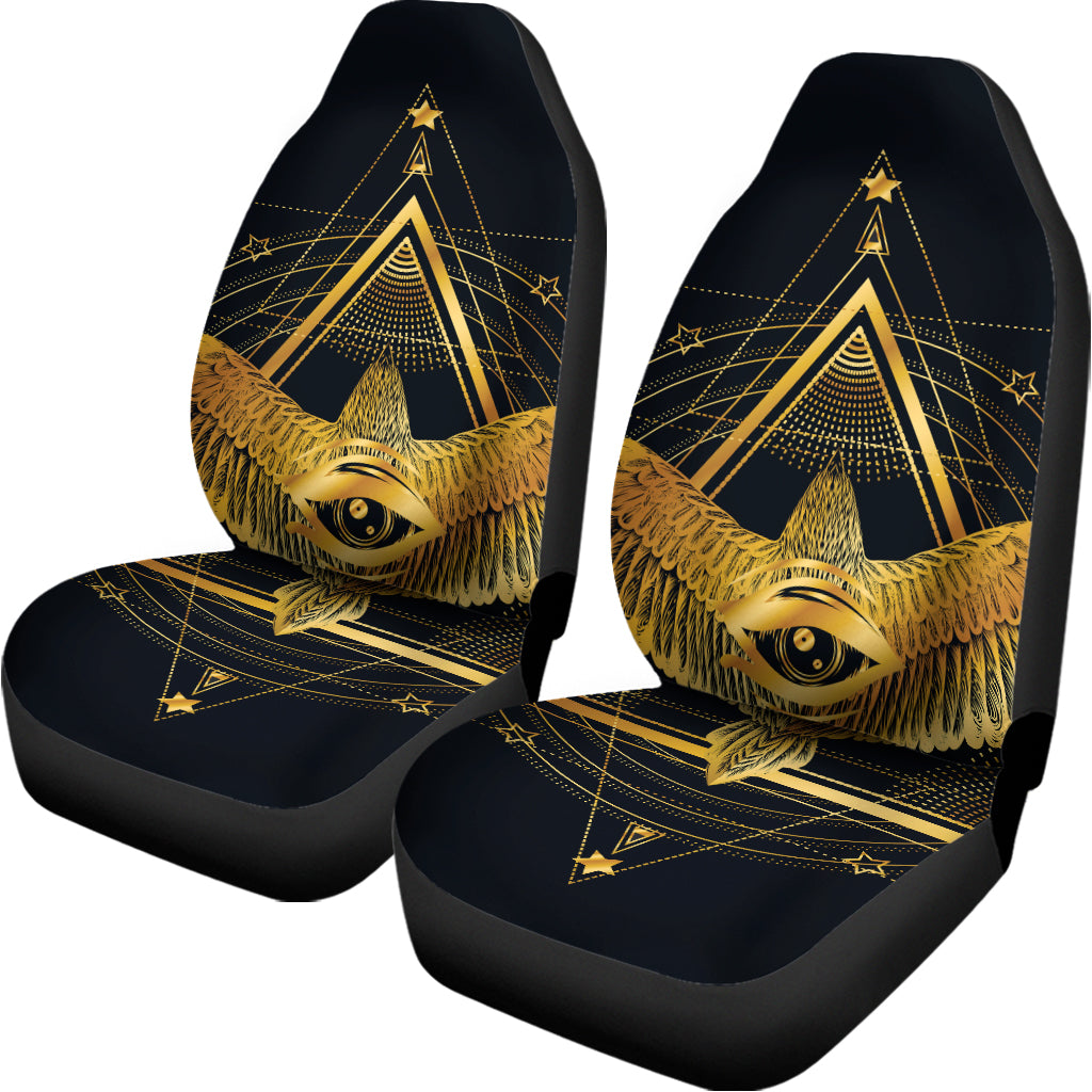 Raven Masonic Eye Print Universal Fit Car Seat Covers