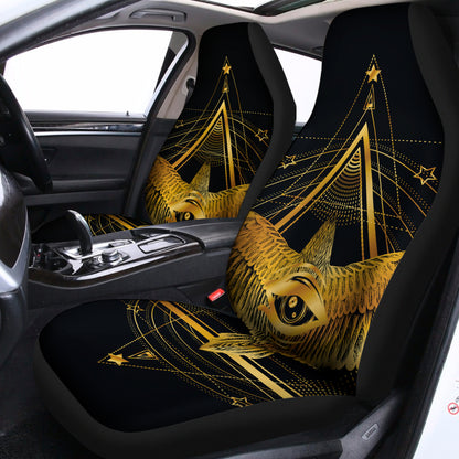 Raven Masonic Eye Print Universal Fit Car Seat Covers
