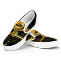 Raven Masonic Eye Print White Slip On Sneakers