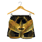 Raven Masonic Eye Print Women's Shorts