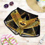 Raven Masonic Eye Print Women's Shorts