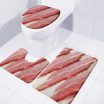 Raw Bacon Print 3 Piece Bath Mat Set