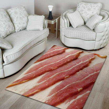 Raw Bacon Print Area Rug