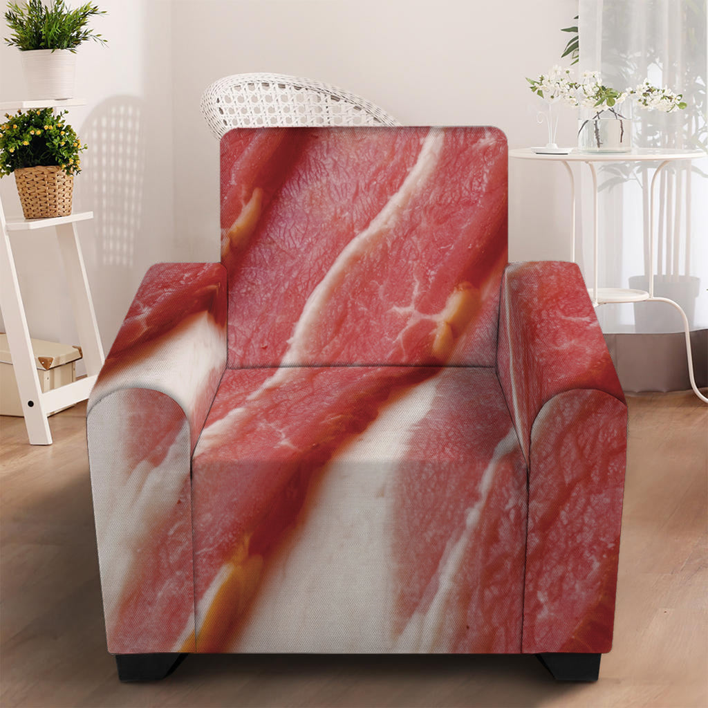 Raw Bacon Print Armchair Slipcover