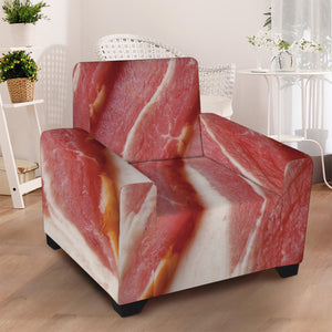 Raw Bacon Print Armchair Slipcover