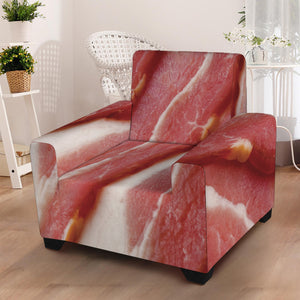 Raw Bacon Print Armchair Slipcover