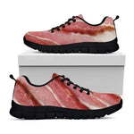 Raw Bacon Print Black Sneakers