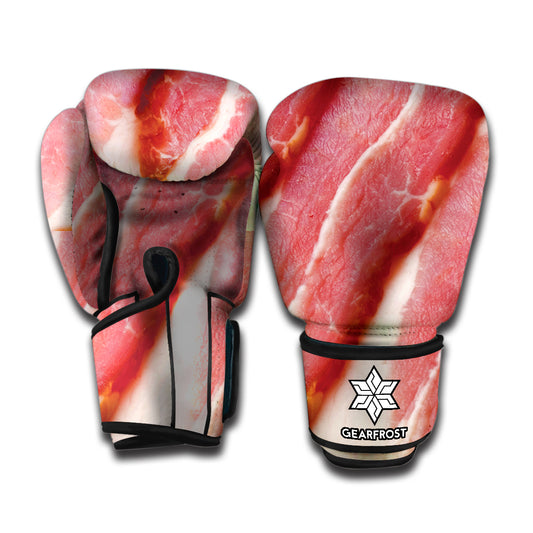Raw Bacon Print Boxing Gloves