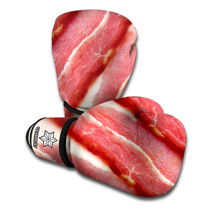 Raw Bacon Print Boxing Gloves