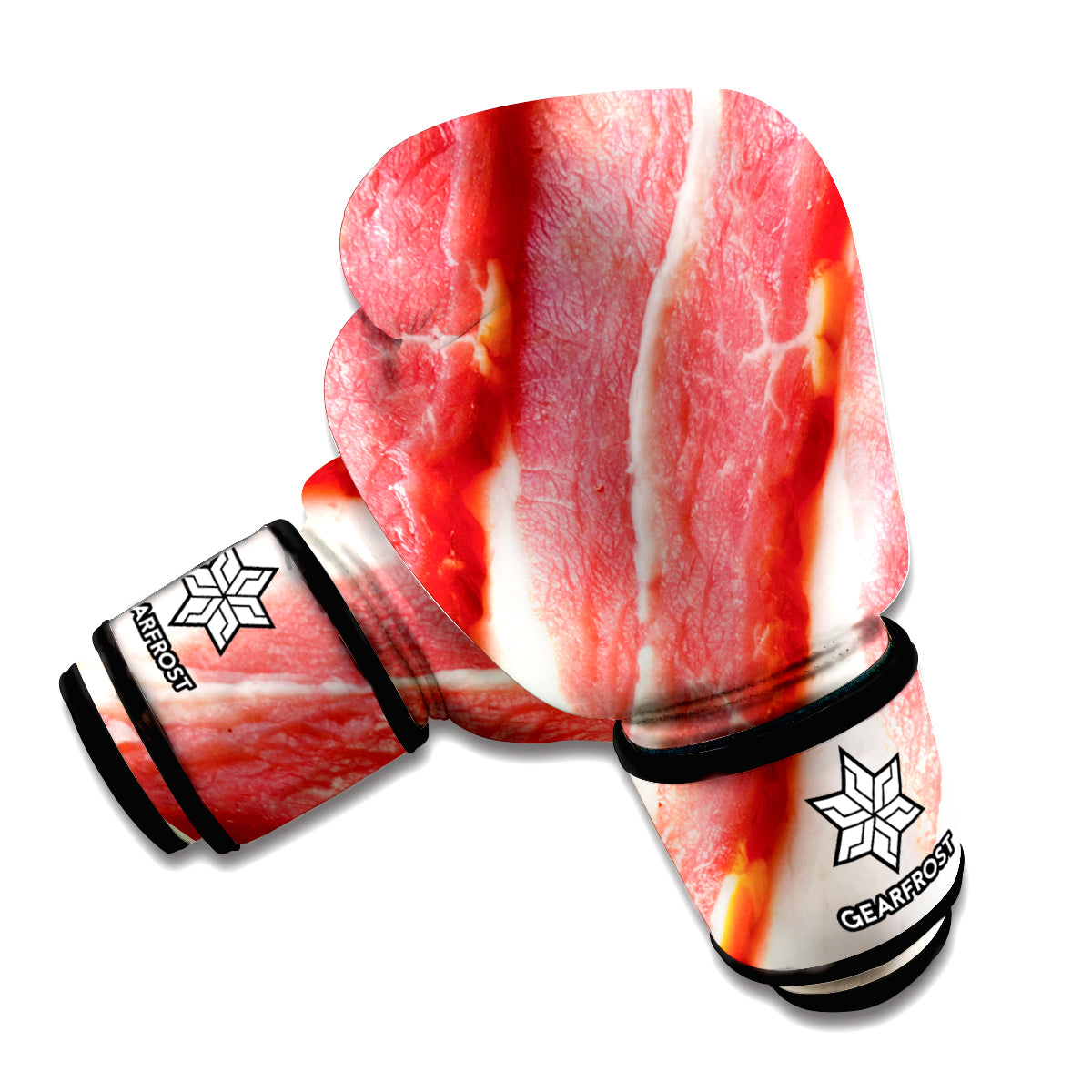 Raw Bacon Print Boxing Gloves