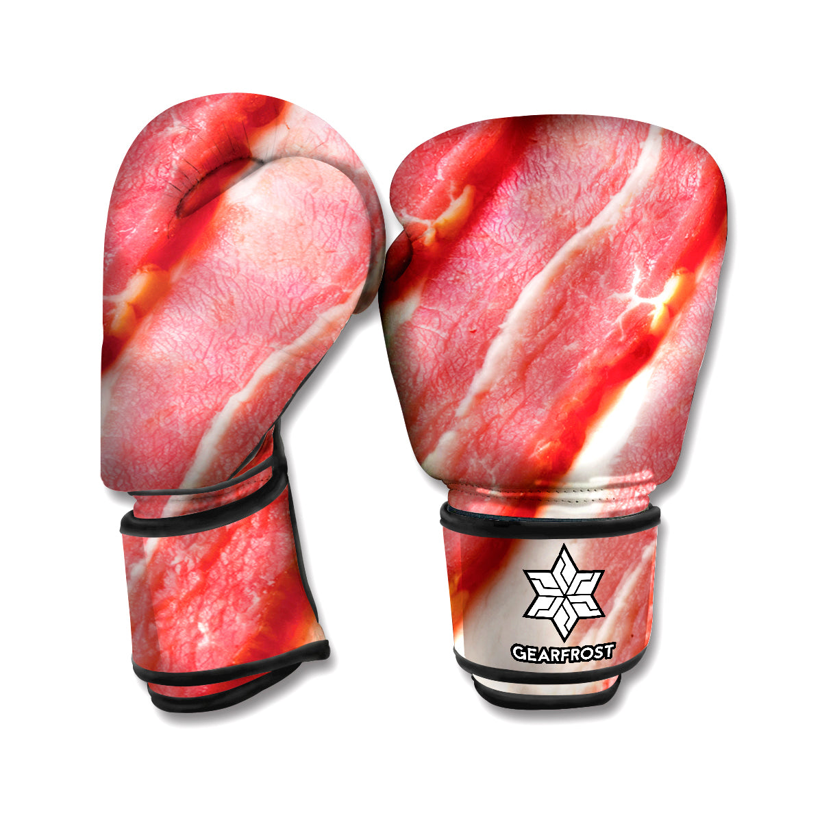 Raw Bacon Print Boxing Gloves