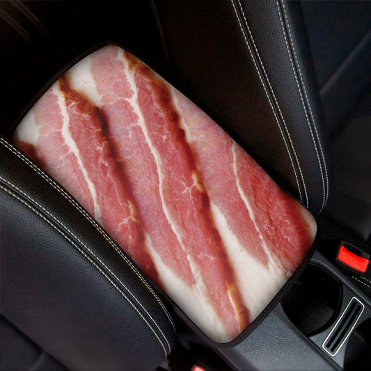 Raw Bacon Print Car Center Console Cover