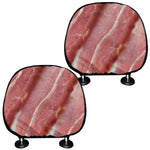 Raw Bacon Print Car Headrest Covers