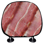 Raw Bacon Print Car Headrest Covers