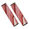 Raw Bacon Print Car Seat Belt Covers
