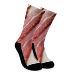 Raw Bacon Print Crew Socks