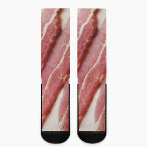 Raw Bacon Print Crew Socks