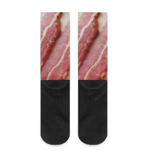 Raw Bacon Print Crew Socks