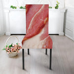 Raw Bacon Print Dining Chair Slipcover