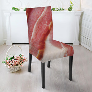 Raw Bacon Print Dining Chair Slipcover