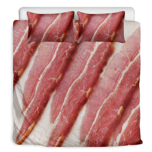 Raw Bacon Print Duvet Cover Bedding Set