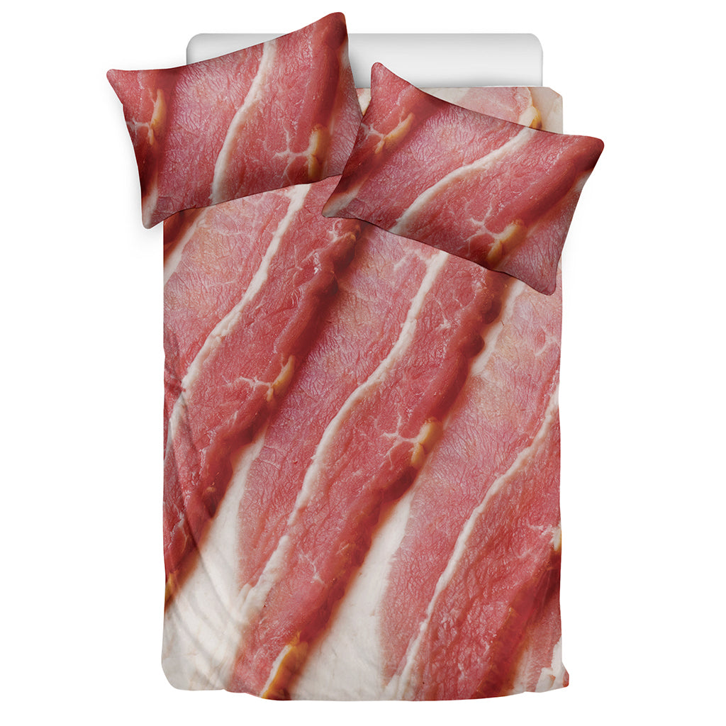 Raw Bacon Print Duvet Cover Bedding Set