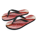 Raw Bacon Print Flip Flops