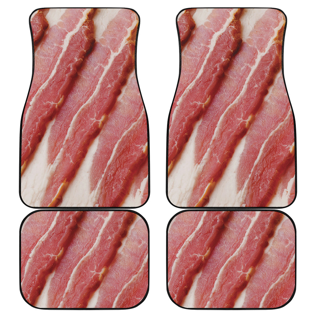 Raw Bacon Print Front and Back Car Floor Mats