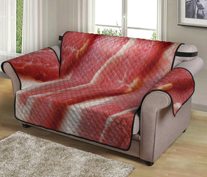 Raw Bacon Print Loveseat Protector