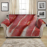 Raw Bacon Print Loveseat Protector