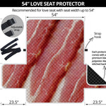 Raw Bacon Print Loveseat Protector