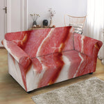 Raw Bacon Print Loveseat Slipcover