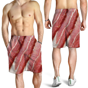 Raw Bacon Print Men's Shorts