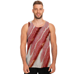 Raw Bacon Print Men's Tank Top