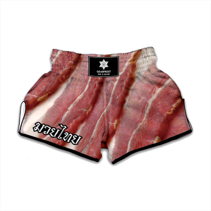 Raw Bacon Print Muay Thai Boxing Shorts