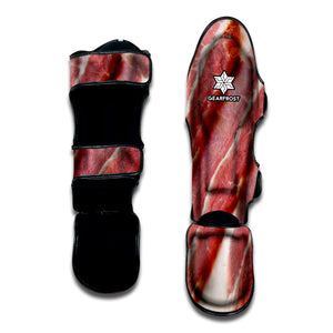 Raw Bacon Print Muay Thai Shin Guard