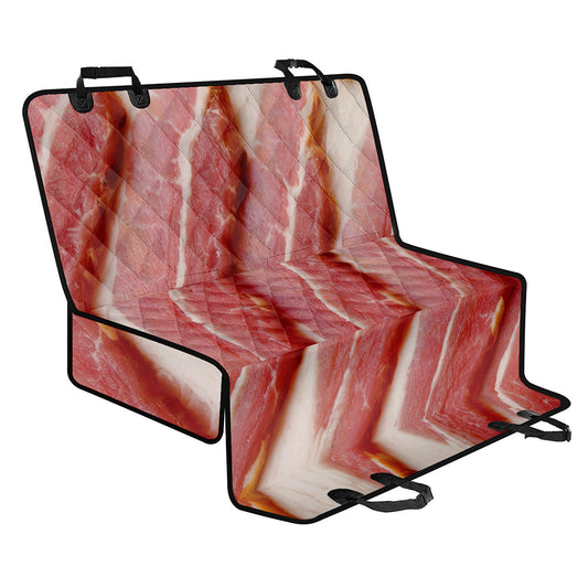 Raw Bacon Print Pet Car Back Seat Cover