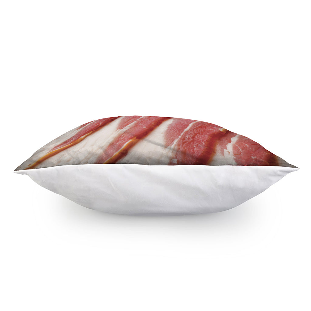 Raw Bacon Print Pillow Cover