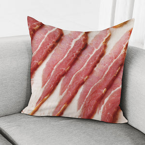 Raw Bacon Print Pillow Cover