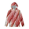 Raw Bacon Print Pullover Hoodie