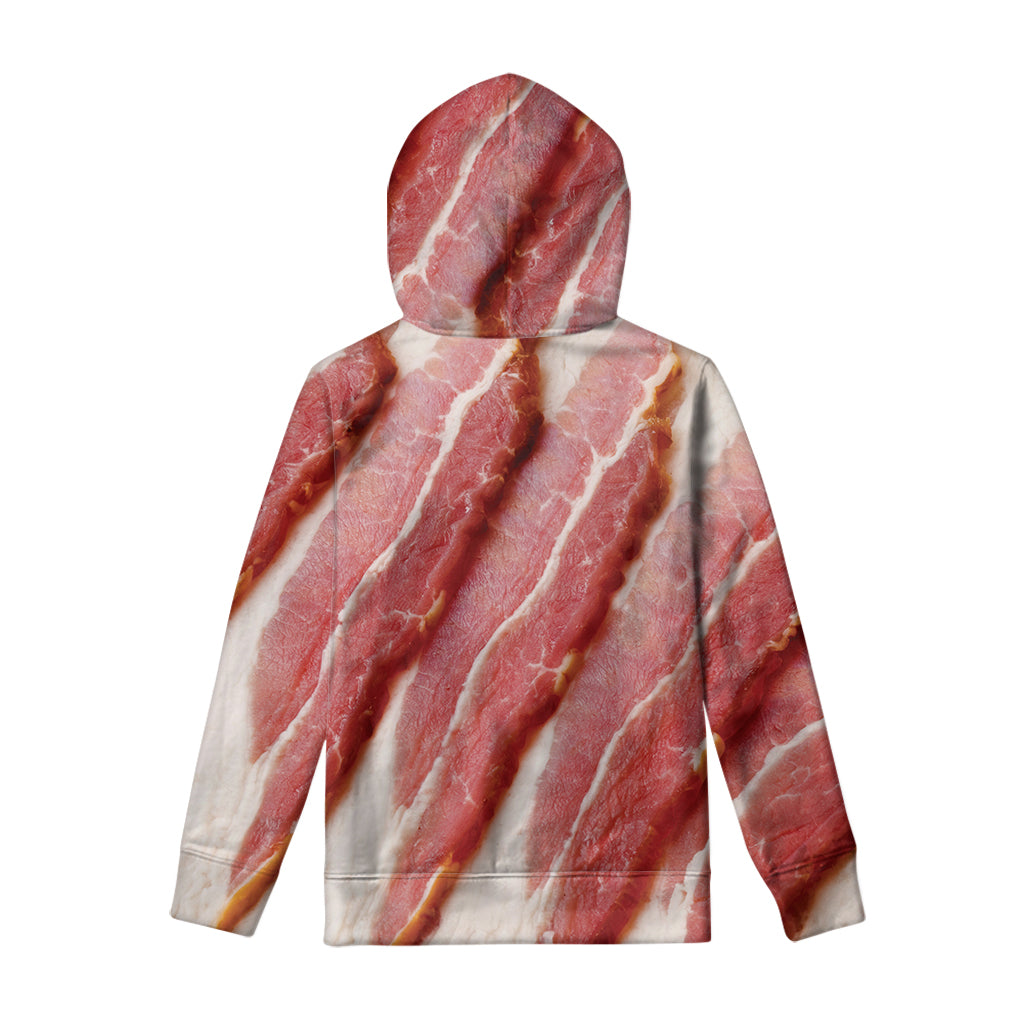 Raw Bacon Print Pullover Hoodie