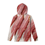 Raw Bacon Print Pullover Hoodie