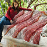 Raw Bacon Print Quilt