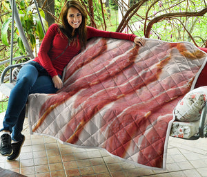 Raw Bacon Print Quilt