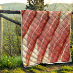 Raw Bacon Print Quilt