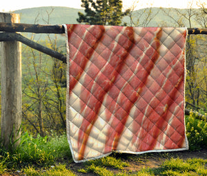 Raw Bacon Print Quilt