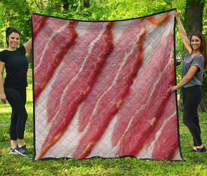 Raw Bacon Print Quilt