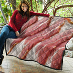 Raw Bacon Print Quilt