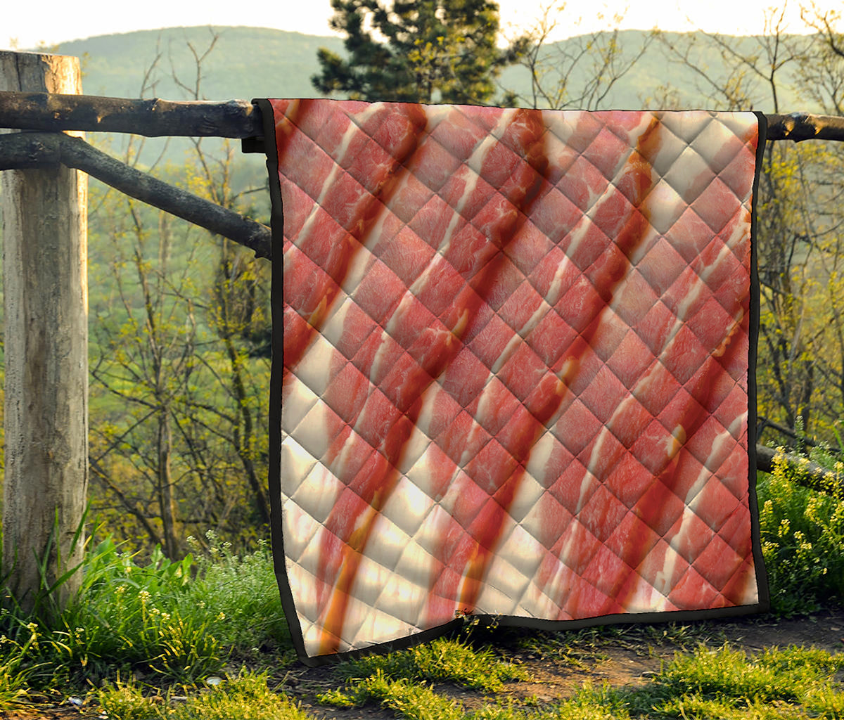 Raw Bacon Print Quilt