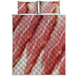 Raw Bacon Print Quilt Bed Set